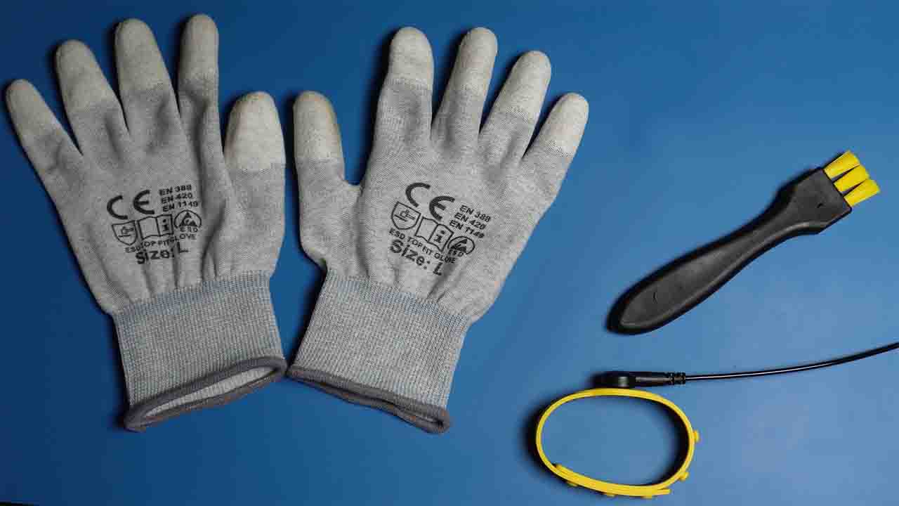 esd protection gloves brush wrist straps mat