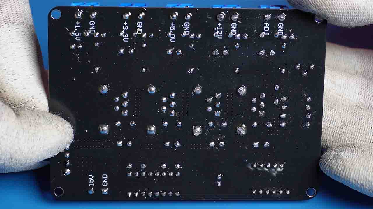 cutted through-hole dip leads on PCB