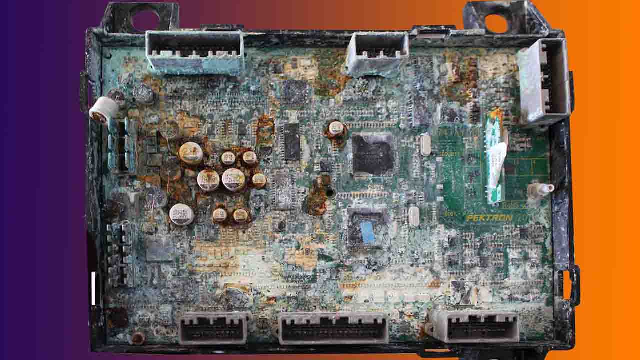ecu ecm module corroded oxidized pcb