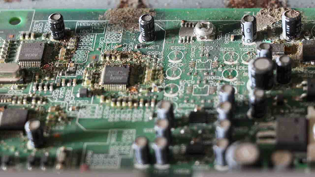 washing machine pcb oxidized