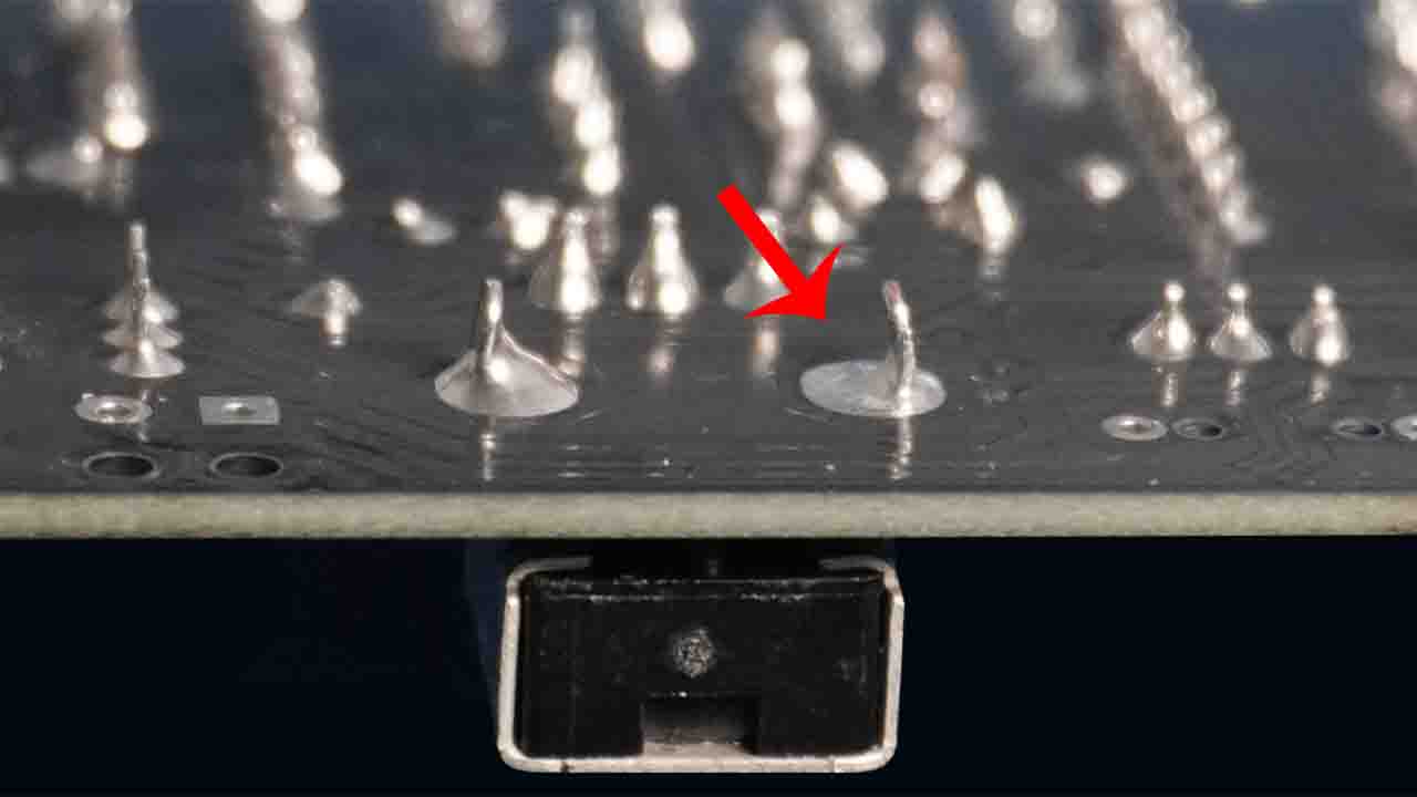 too little solder on the pad