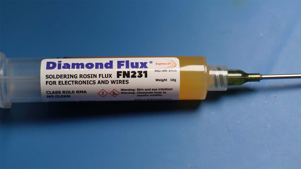 soldering flux in jar