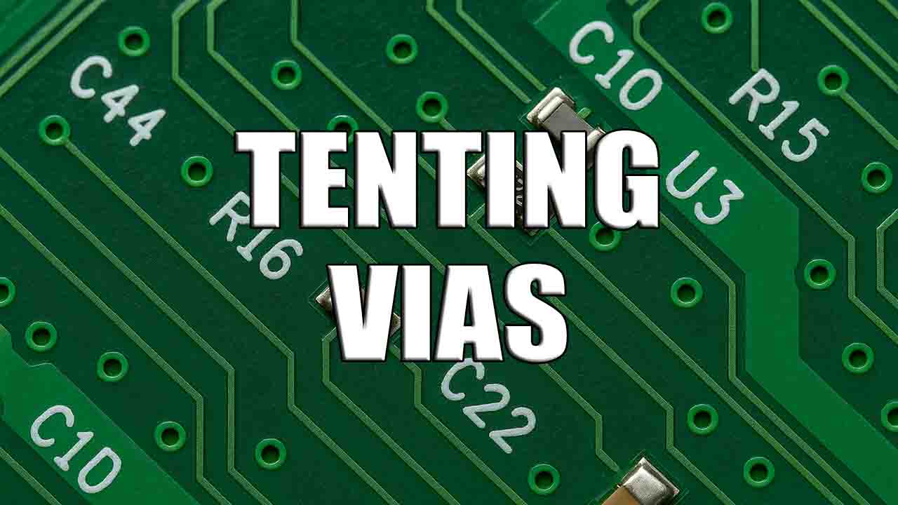 via tenting - solder mask
