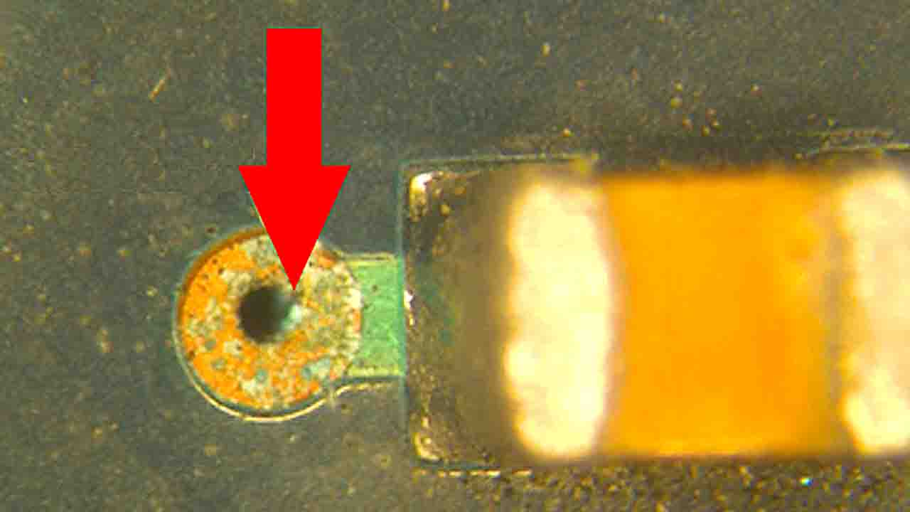 via hole corrosion pcb