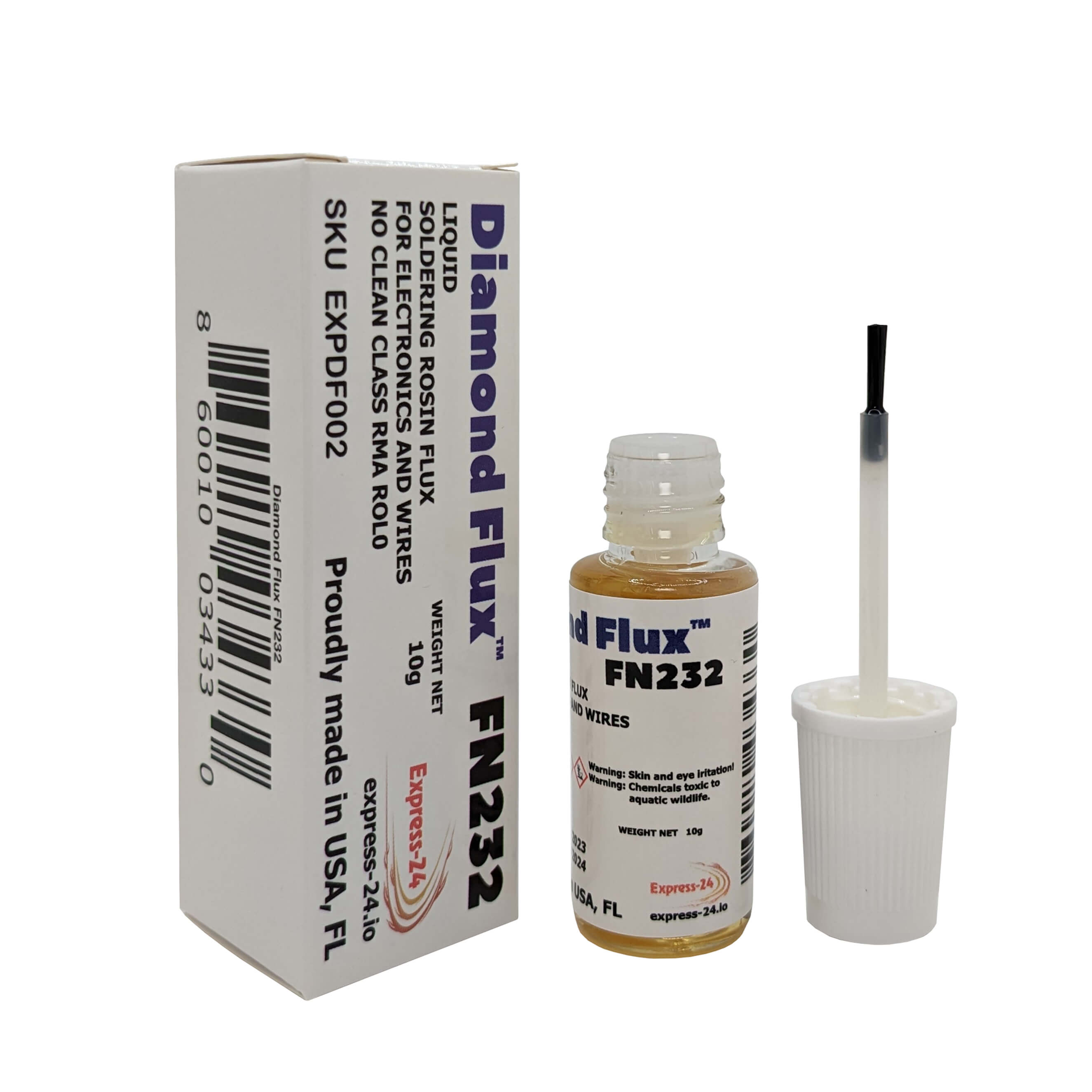 soldering flux FN232 with brush liquid for printed circuit boards