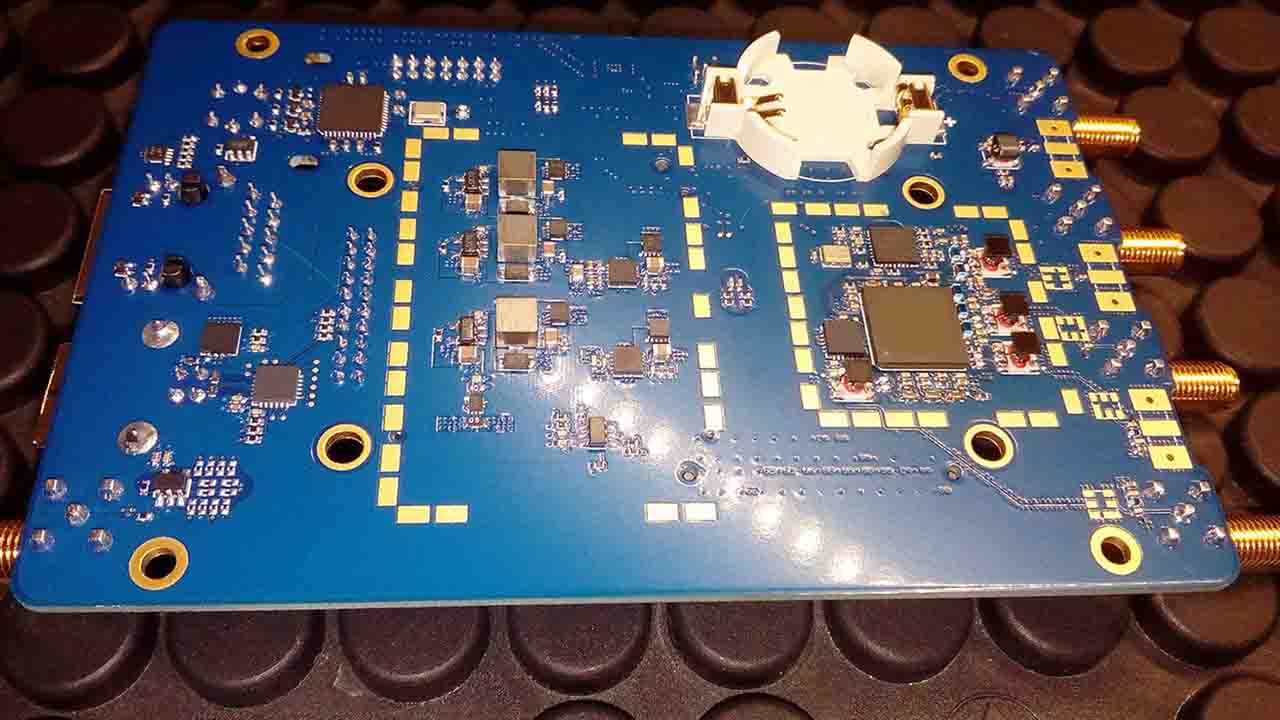 Industrial PCB after microchip and QFP component replacement